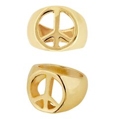 Peace And Love Ring Goud